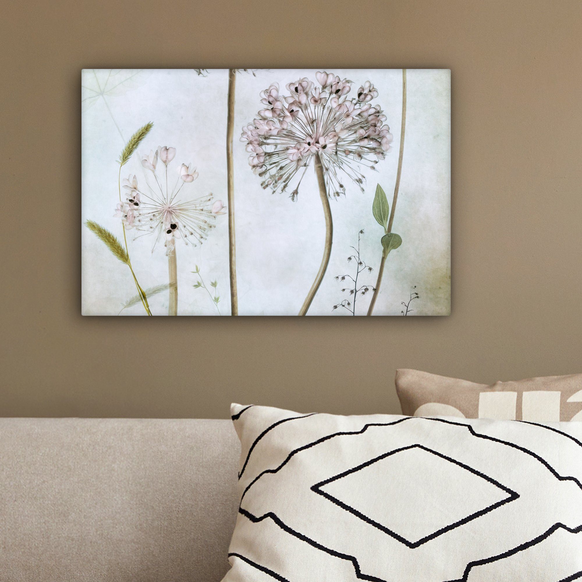 OneMillionCanvasses® Leinwandbild Blumen - Dekorative Zwiebel - Stilleben - Pflanzen, Fotodruck (1 St), Leinwand Canvas Wandbild, Wanddekoration 20x30 cm – Bild 4 von 5