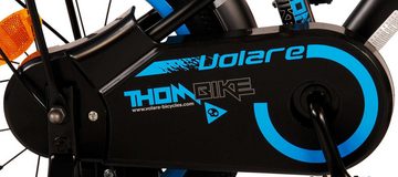 Volare Kinderfahrrad Kinderfahrrad Thombike für Jungen 14 Zoll Kinderrad in Schwarz Blau