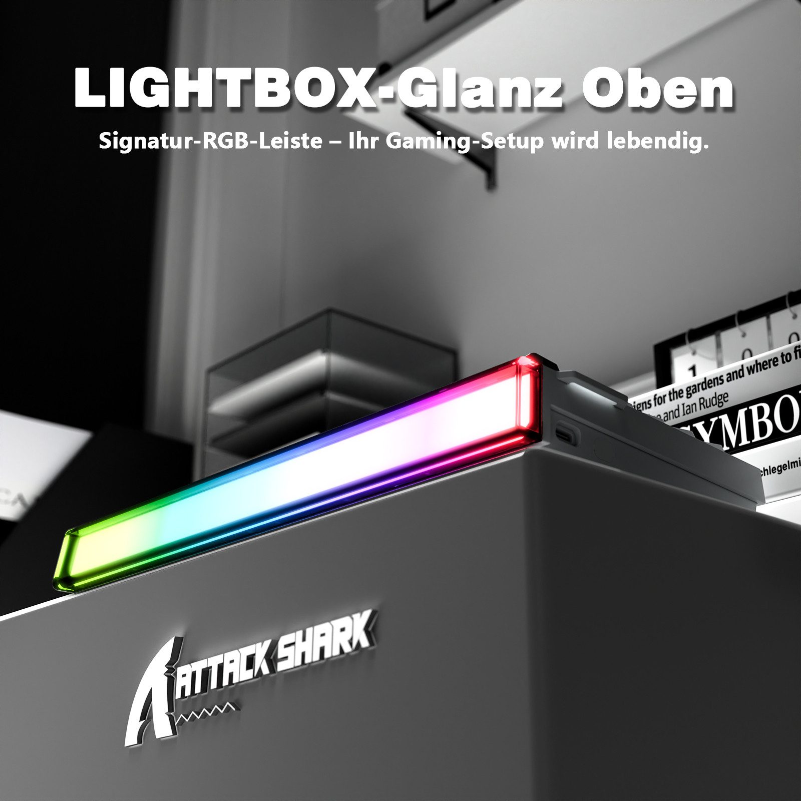 ATTACK SHARK R85 HE 8000Hz Rapid Trigger-Tastatur,0,005mm RT,Hall-Magnetic Switch Gaming-Tastatur (RGB-Lightbox, Hall-Magnetschalter,75% Gaming-Tastatur) – Bild 2 von 5