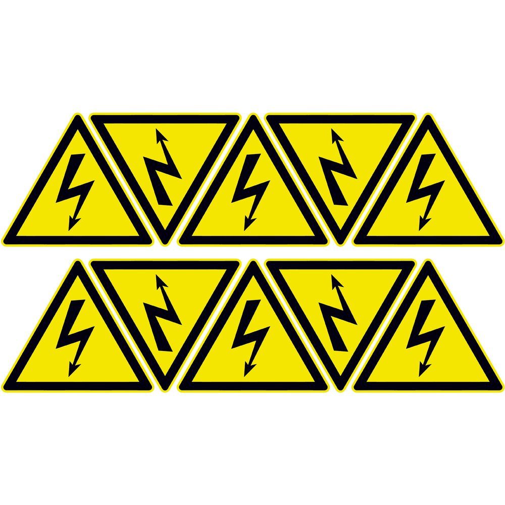 TE Connectivity Warnschild Warnschild Achtung Hochspannung! Folie selbstklebend 10 St.