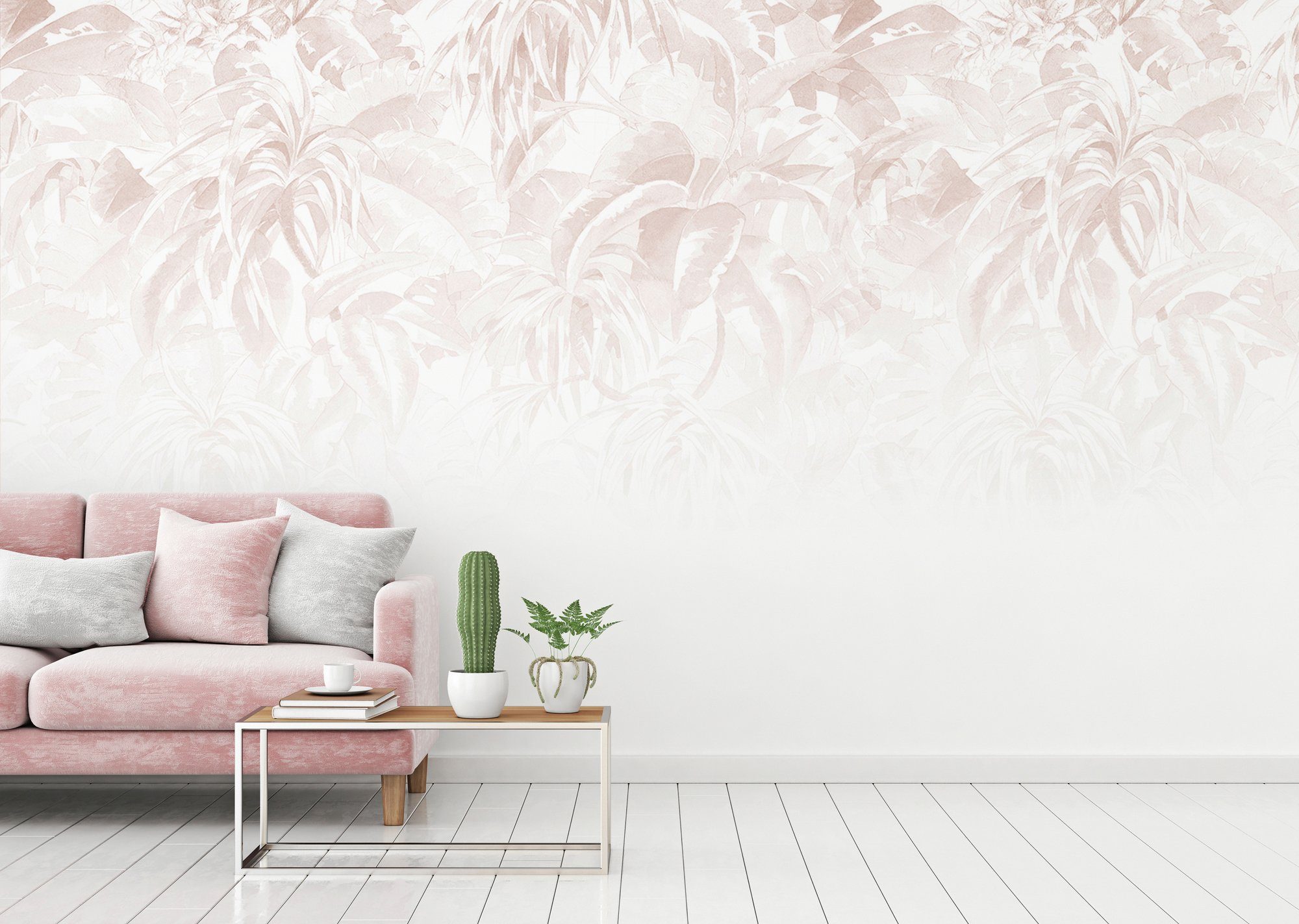 Architects Paper Fototapete Atelier 47 Leaves Artwork 1, glatt, botanisch, (6 St), Vlies, Wand, Schräge, Decke