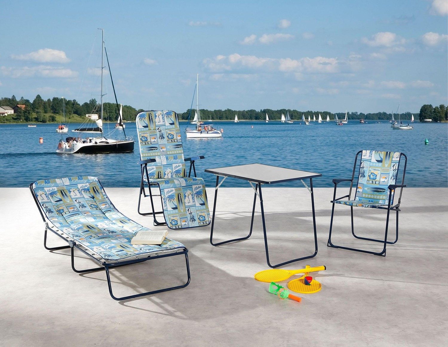 Natur24 Gartentisch Camping Klapptisch Stahl Weiß 80 x 60 x 67 cm