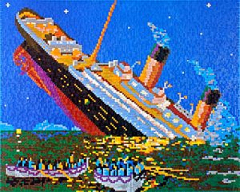Stick it Steckpuzzle Titanic sinkend, 8500 Puzzleteile, Bildgröße: 66 x 53 günstig online kaufen