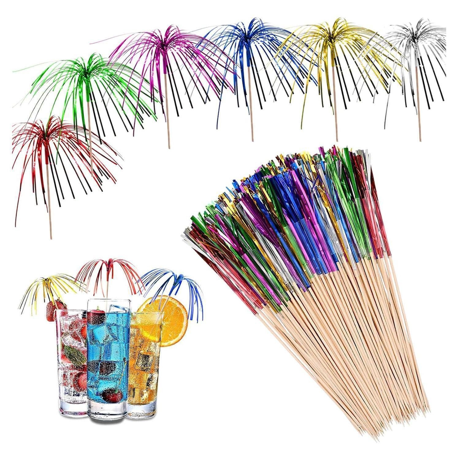 LuxusKollektion Partyspieße Cocktailspieße Feuerwerk 100 Stück Party Deko