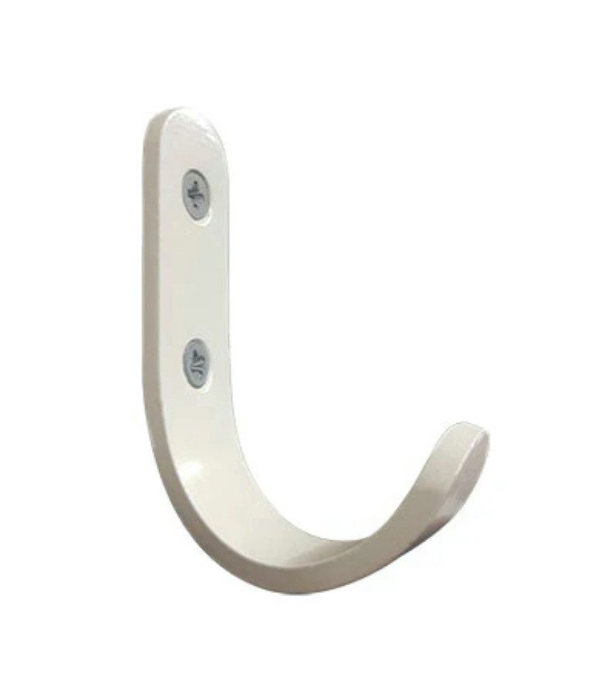 Jürgen Schwerter Hakendesign Kleiderhaken groß und klein, weiß, Wandhaken Stahl, Garderobenhaken modern, Wand, (Packung)