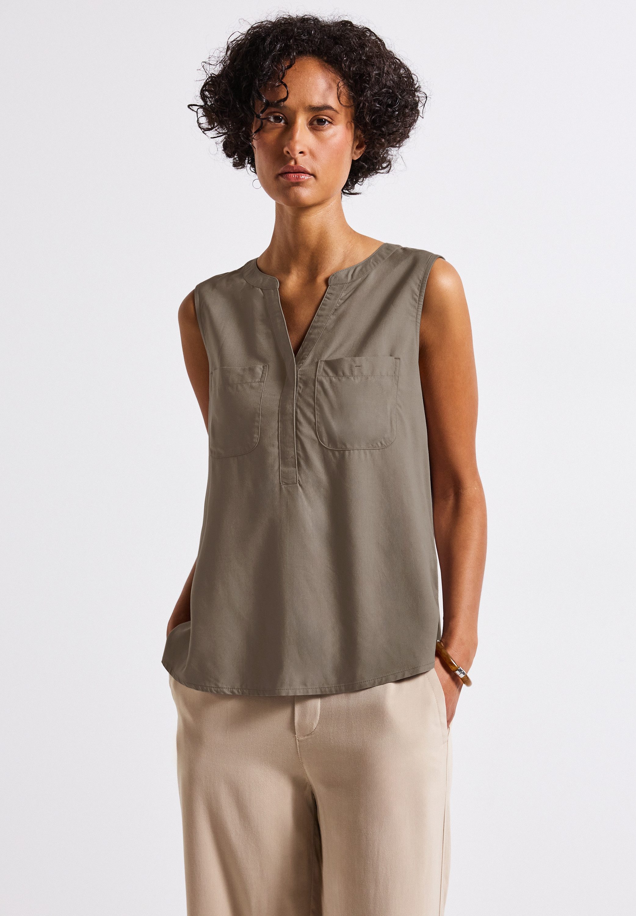 STREET ONE Blusentop mit Brusttaschen