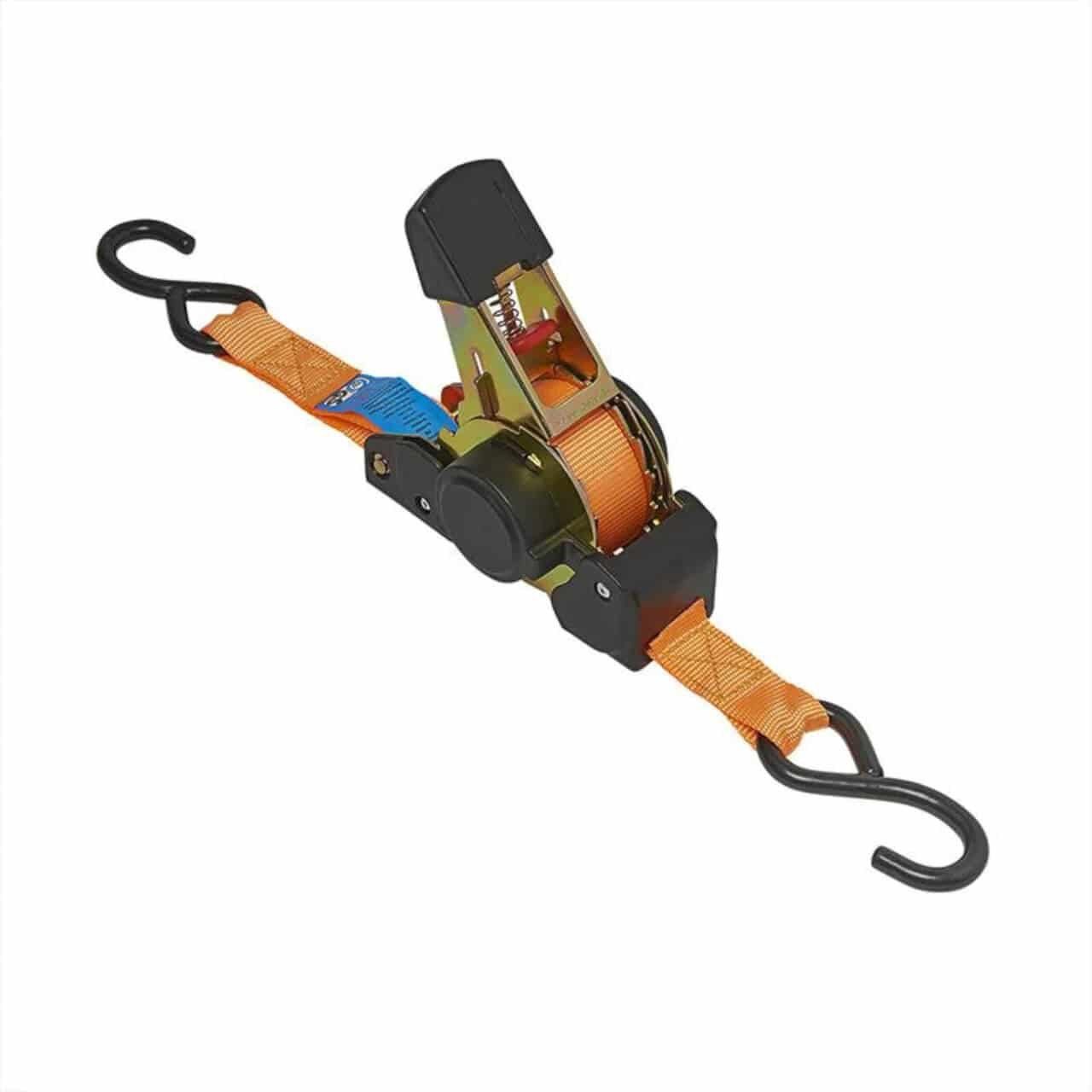 Spanngurt Spanngurt mit Ratsche & 2 Haken - Aufrollautomatik