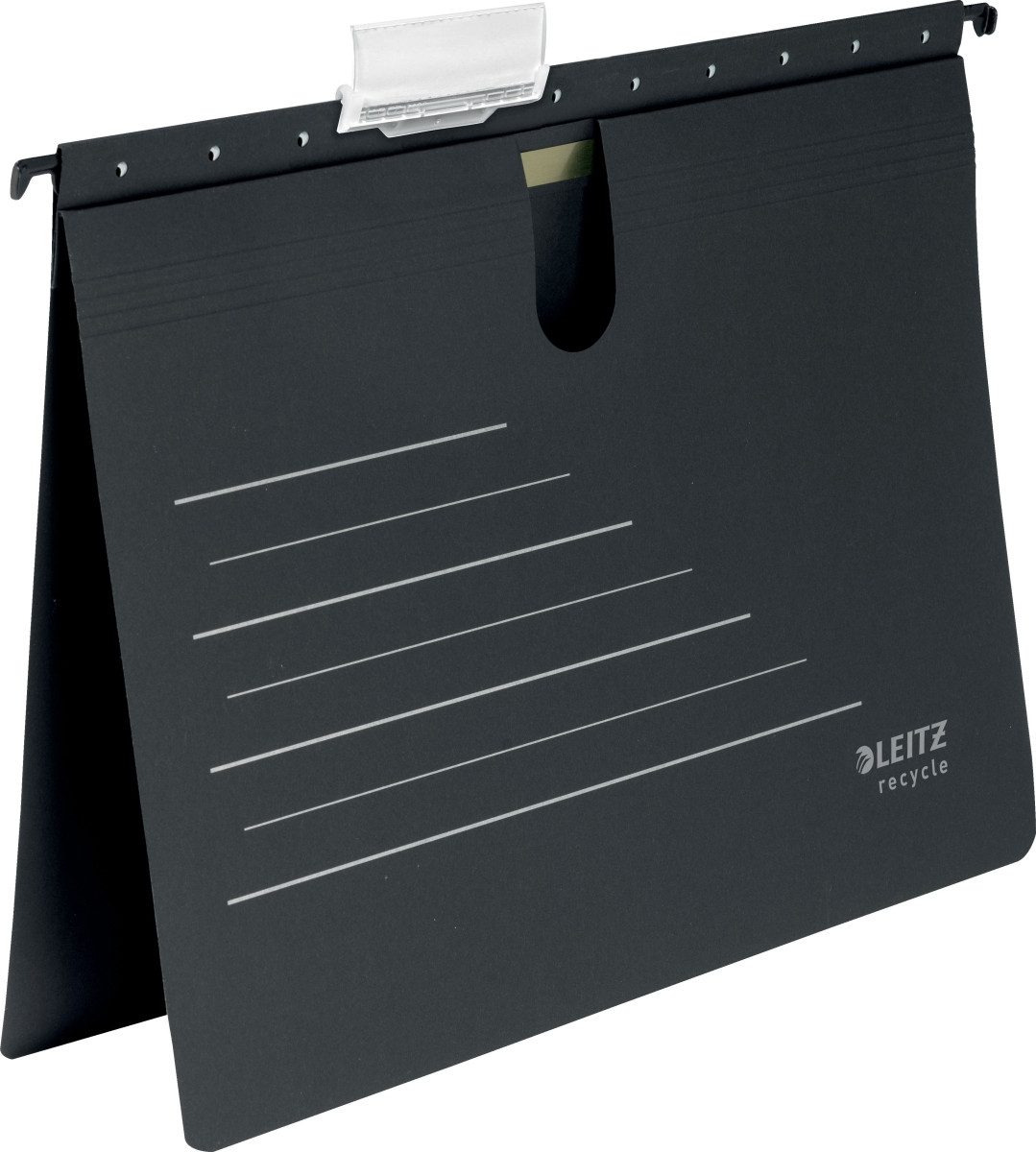 LEITZ Hefter Hängehefter Alpha Recycle A4 kfm. Heftung Karton schwarz