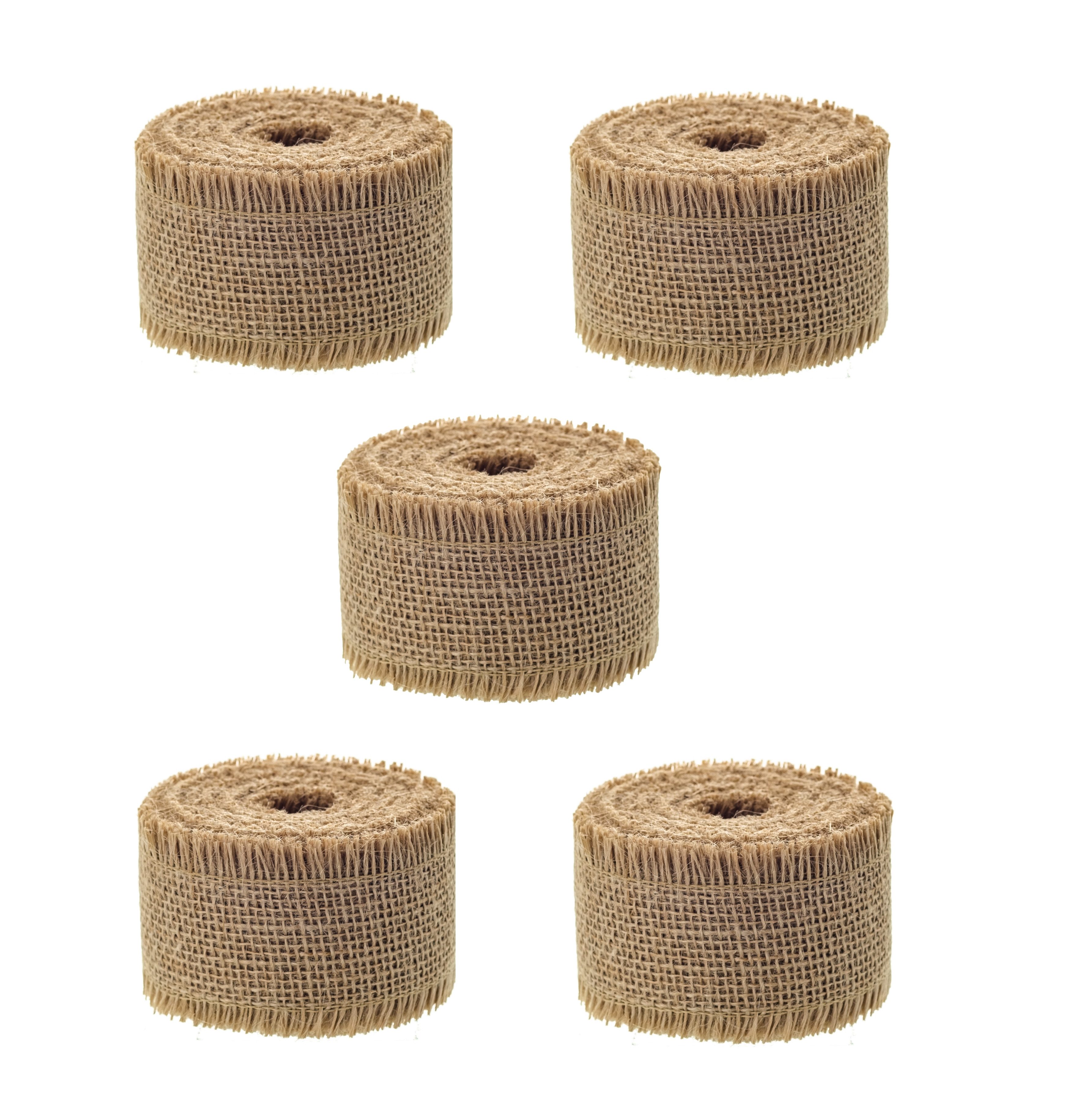 Leco Wintervlies Deko Juteband / Jute Wickelstreifen ca. 15 cm x 25 m - 5 Rollen, (1-St), ca. 15 cm breit und 25 m lang - 5 Rollen
