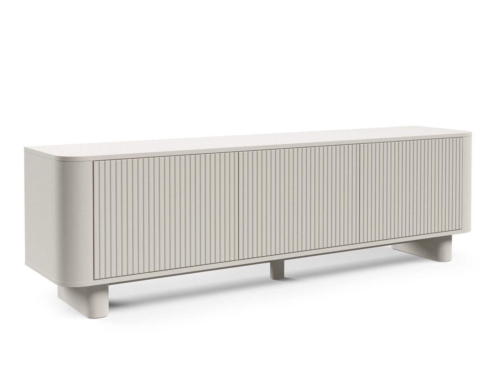 Compleo TV-Schrank 180 cm breit, Lowboard Nussbaum oder Kaschmir Japandi Design – Bild 3 von 3