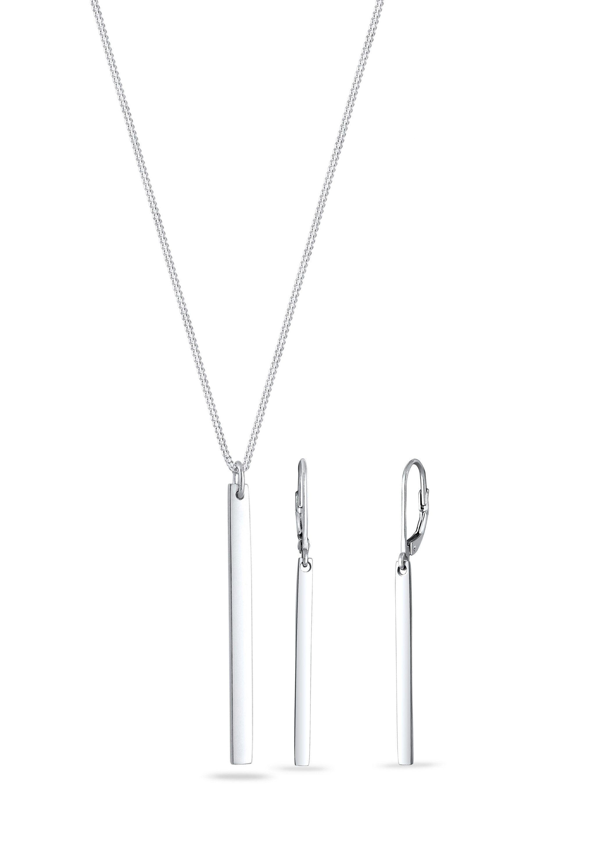 Elli Schmuckset Stab Design 925 Sterling Silber