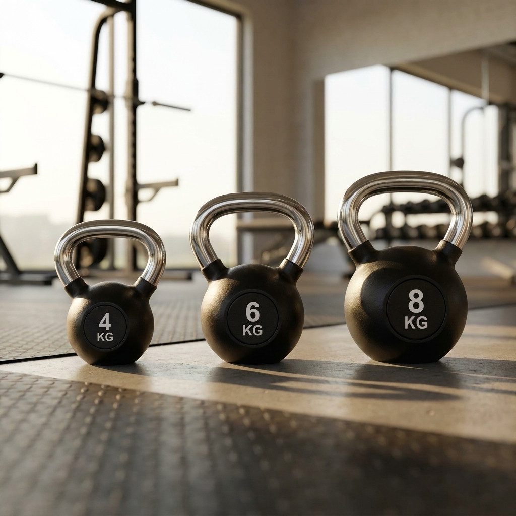 Black Snake Kettlebell Chrom Kugelhantel-Set für Kraft- & Ganzkörpertraining zuhause & Studio, (Set, 4/6/8 kg), bodenschonend gummiert, verchromter Griff, Einsteiger bis Profi