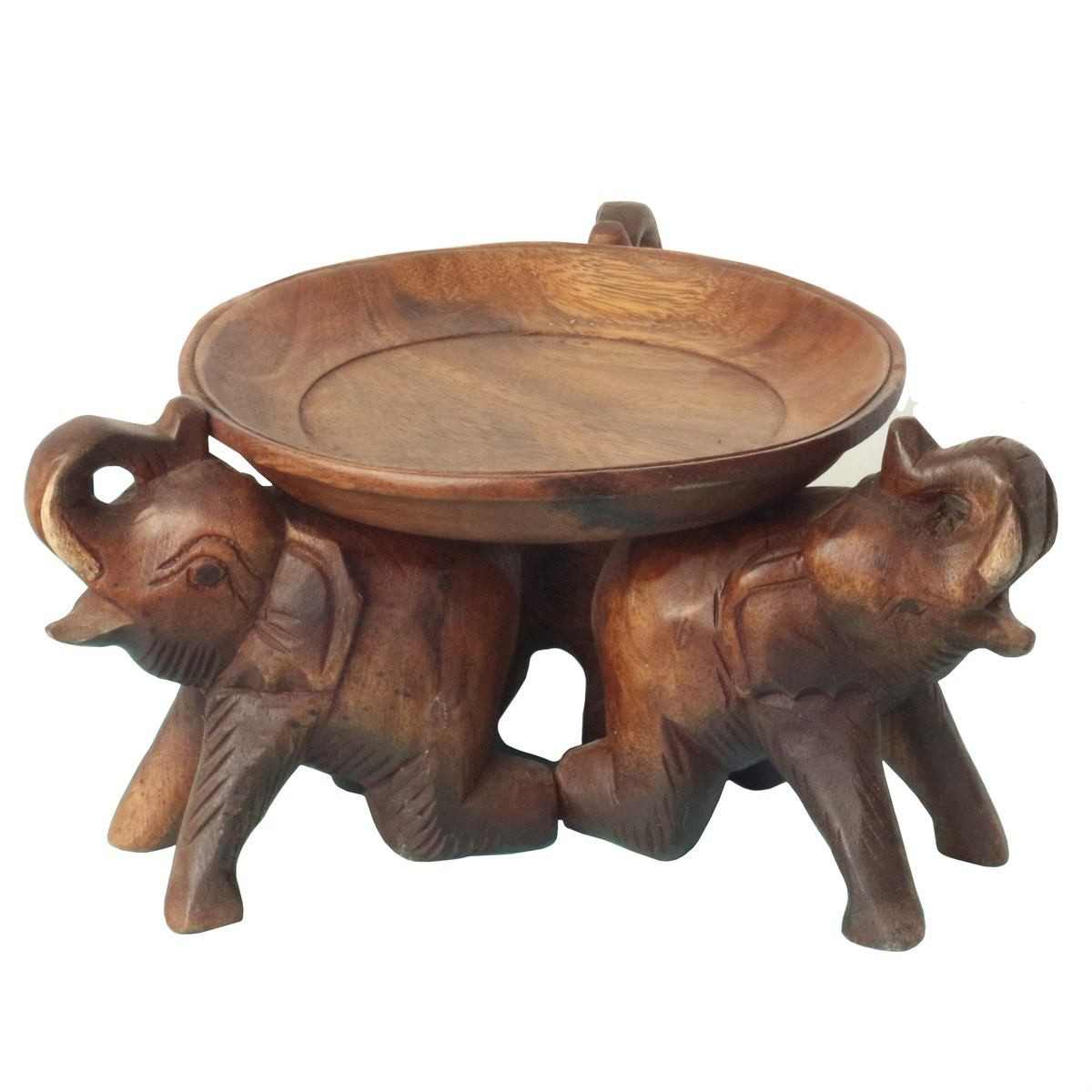 Oriental Galerie Dekotablett Teller Schale Deko mit 3 Elefanten - Klein (1 günstig online kaufen