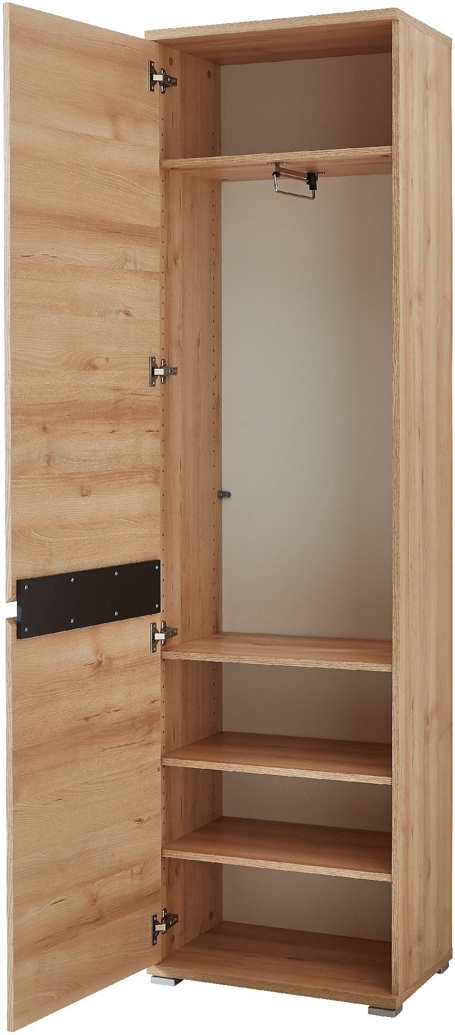 FURNARO Garderobenschrank Soft-Close Verstellbare Einlegeböden Made in Germany 200x54x40cm
