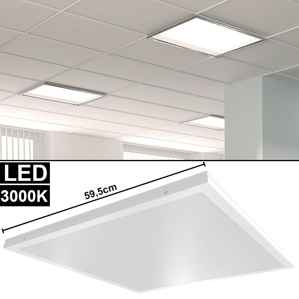 V-TAC LED Deckenleuchte, LED-Leuchtmittel fest verbaut, Warmweiß, LED Panel Decken Ein Aufbau Lampe Arbeits Wohn Zimmer Beleuchtung ALU