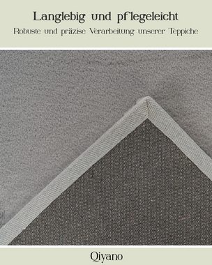 Teppich Kurzflorteppich Moana 100 Grau 80 x 150 cm, Qiyano, Höhe: 12 mm