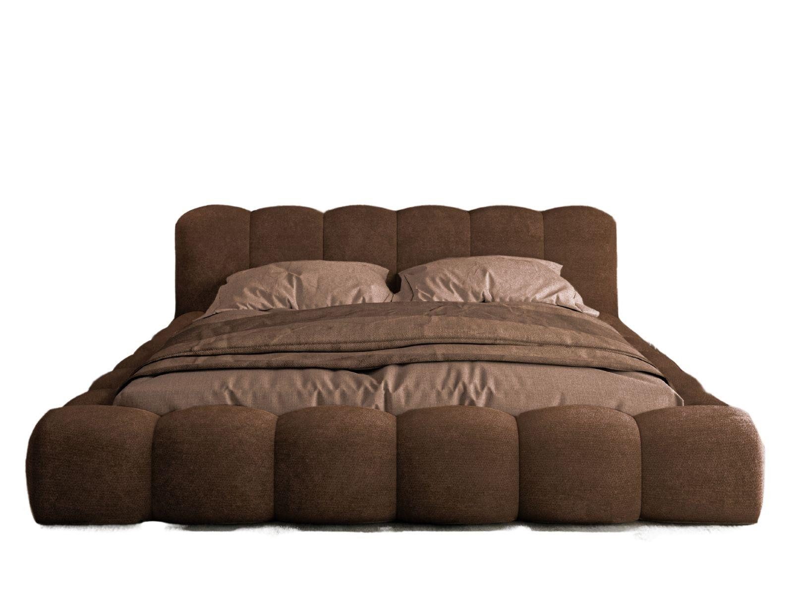 Compleo Polsterbett ERMS Bett bubble, Designerbett (Schlafzimmer Bett modern), (Chenille-Stoff), Doppelbett gepolstert, Wolkenbett