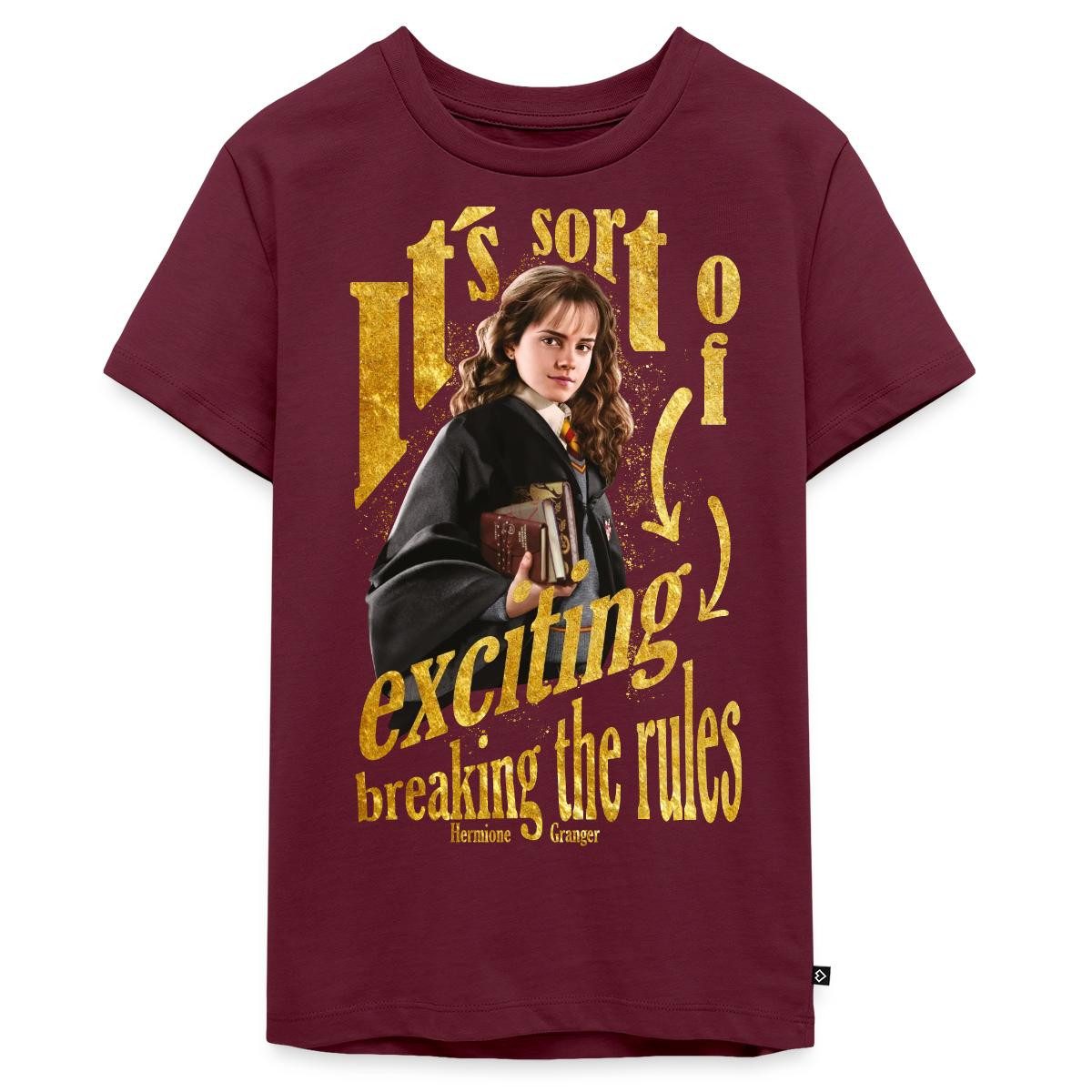 T-Shirt Harry Potter Hermine Spruch Regeln Brechen Teenager Premium T-Shirt