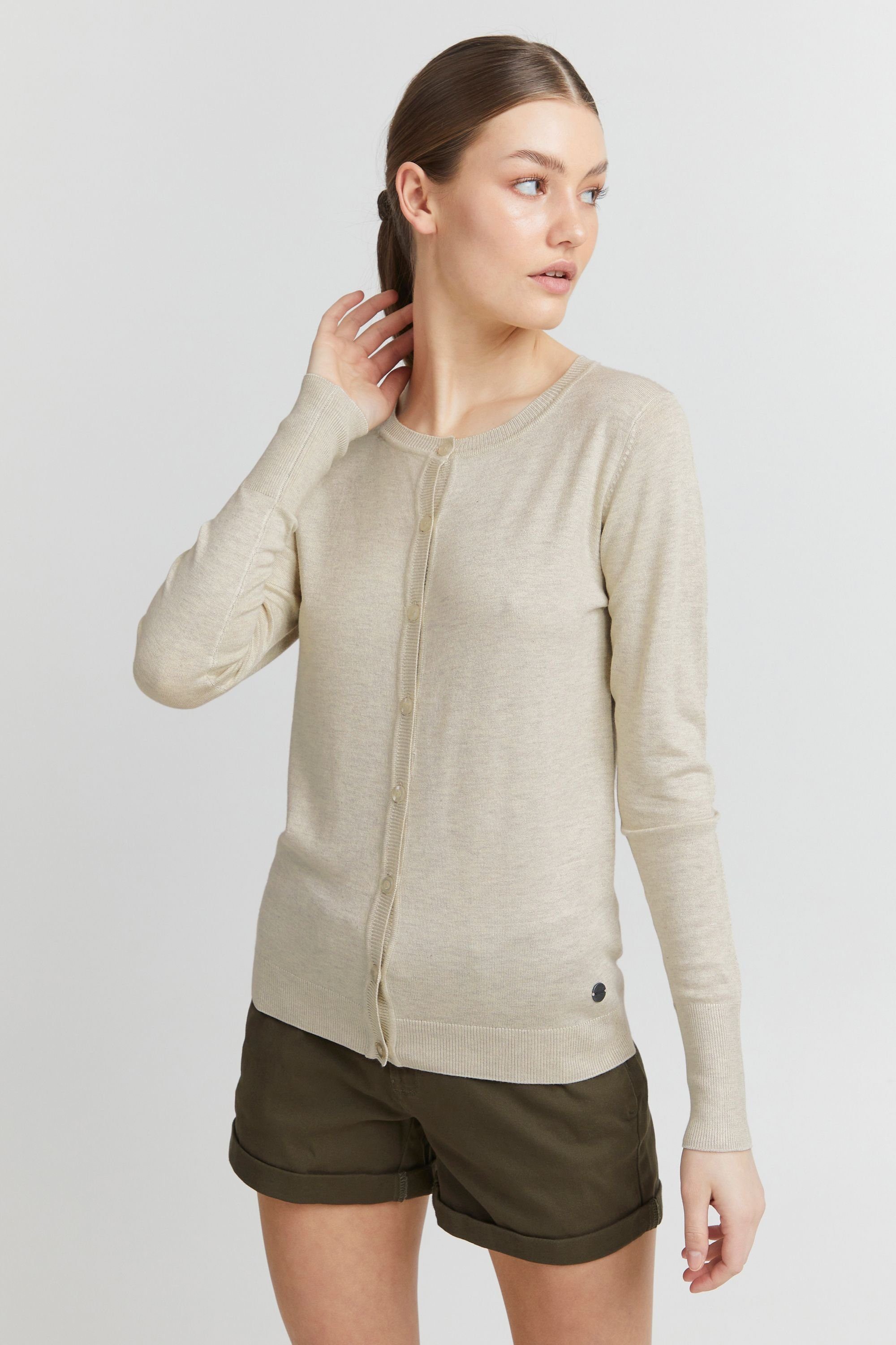 OXMO Cardigan OXHlin Melange Grey Oyster (200689)