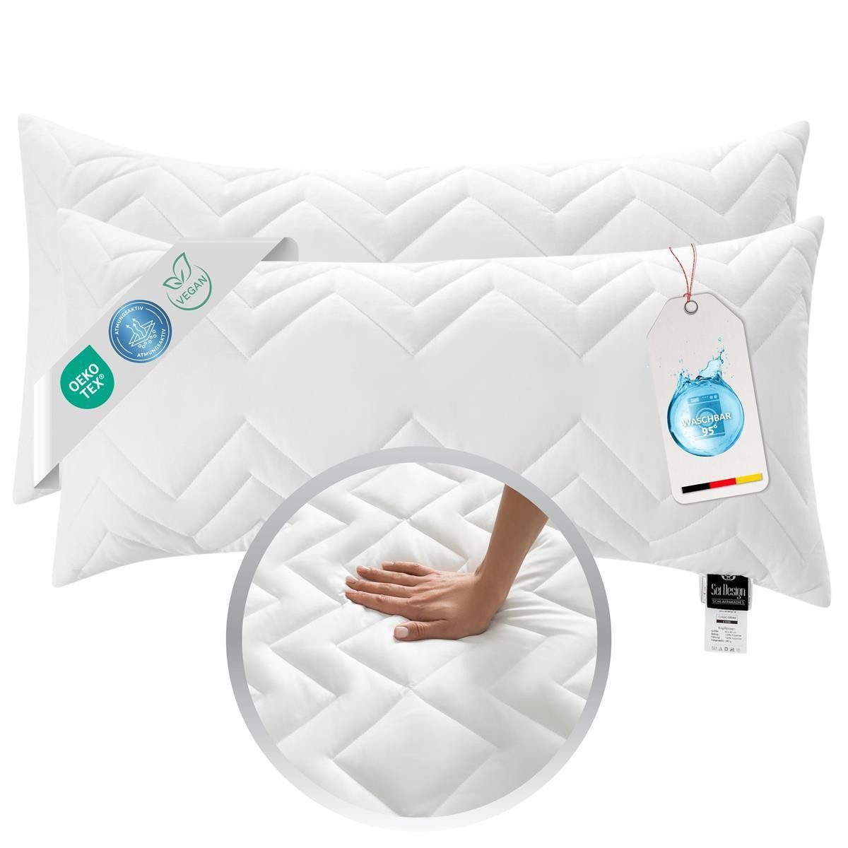 SEI Design Microfaserkissen Kopfkissen Kissen Zierkissen Sofakissen Nackens günstig online kaufen