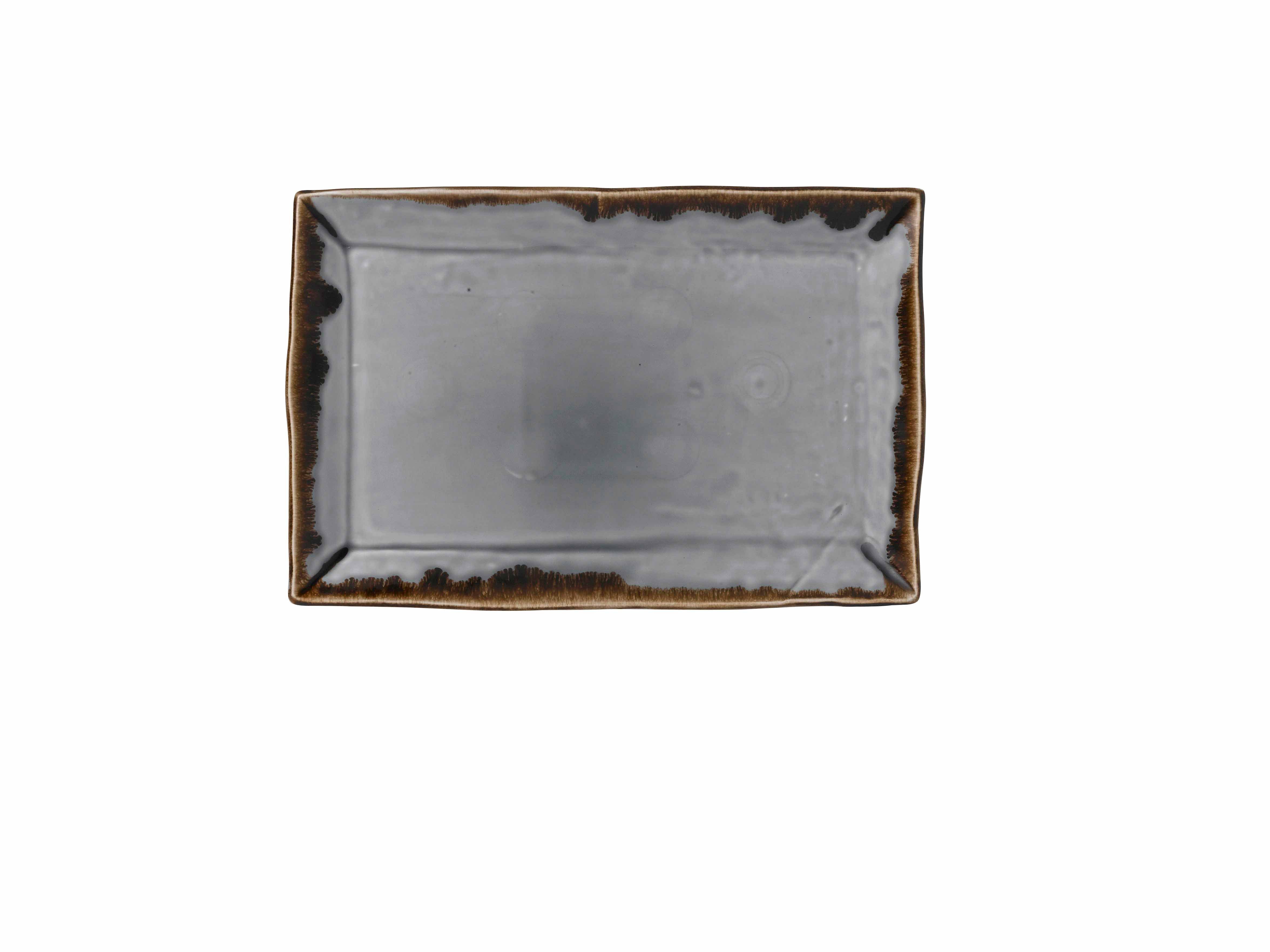 Dudson Stück, Ernte Rechteckig Porzellan Servierbrett Tablett Dudson 28.5X18.7Cm Feinstes 6 Grau