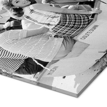 Posterlounge Acrylglasbild Bridgeman Images, Lino Ventura, Jean Paul Belmondo and Andrea Parisy, Cannes Film Festival, 1964, Wohnzimmer Fotografie