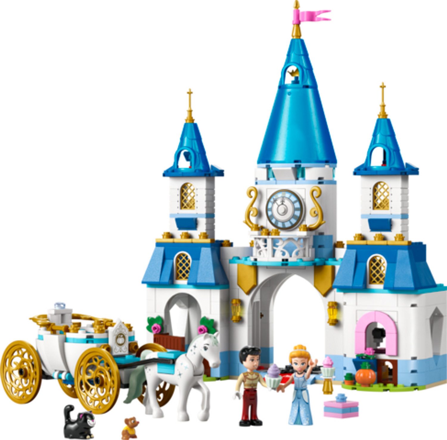 LEGO® Disney™ Cinderellas Schloss und Pferdekutsche Konstruktionsspielsteine, (Cinderellas Schloss und Pferdekutsche, Klemmbausteine), Made in Europe