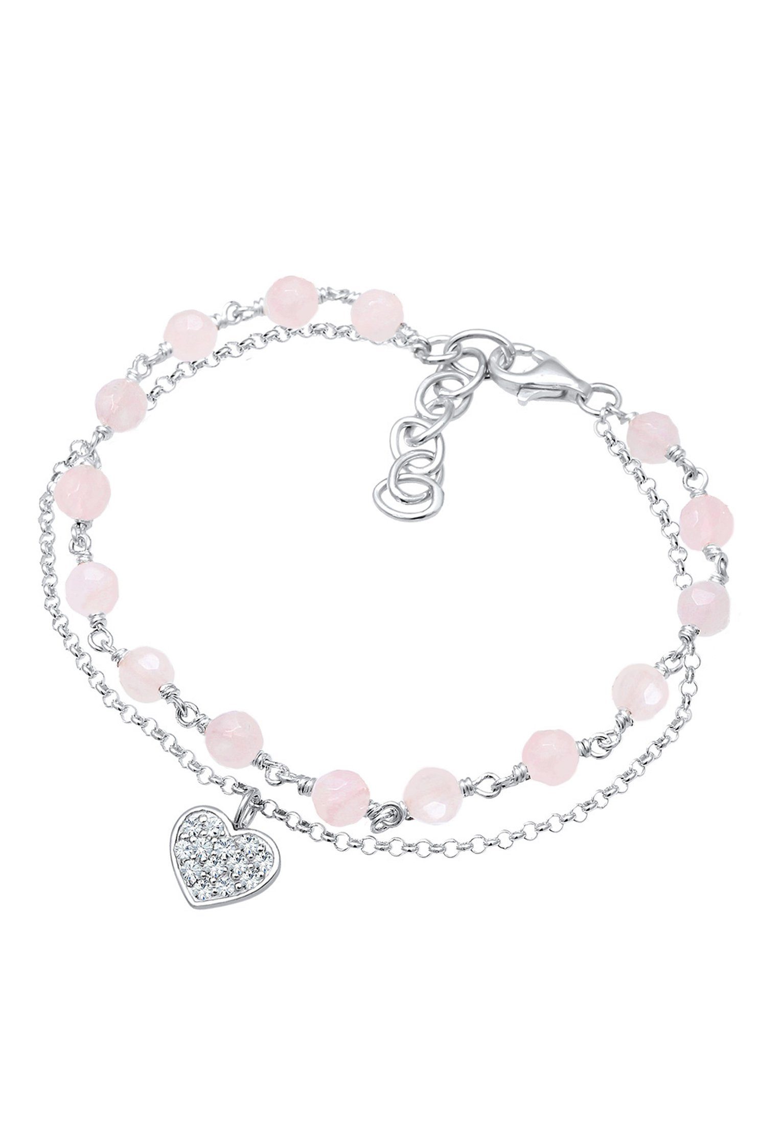Elli Armband Herz Quarz Perlen Rosé günstig online kaufen