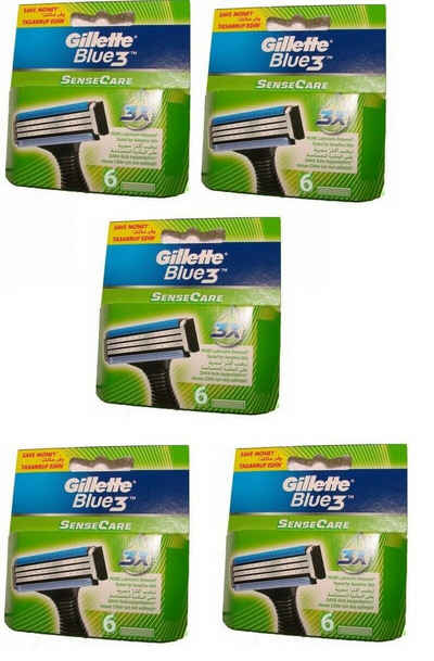Gillette Messerklinge Blue 3 Sense, Rasierklingen 30 Stk, kompatibel & Sensor Excel Rasierer (Klingen-Set), Klingen, Ersatzklingen, Rasierkopf Nassrasier, Rasierer, Trimmerklinge