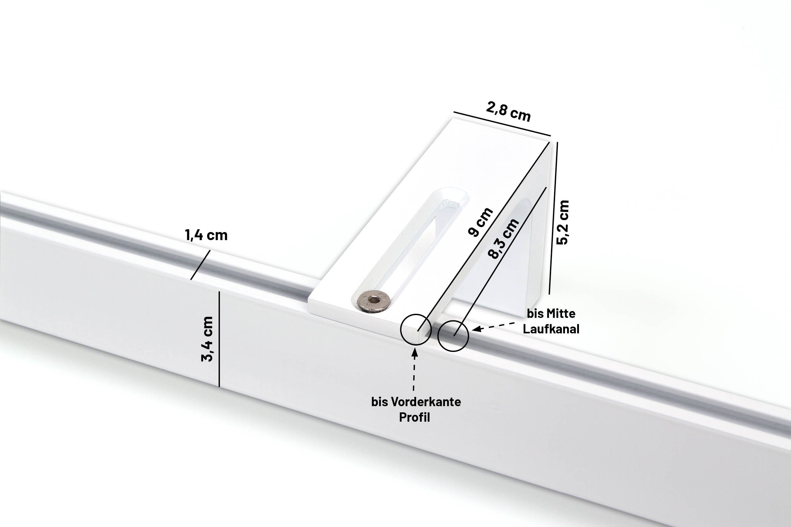 Deco-Raum Gardinenstange Innenlauf eckig, 1-läufig, Wunschmaßlänge, kürzbar günstig online kaufen