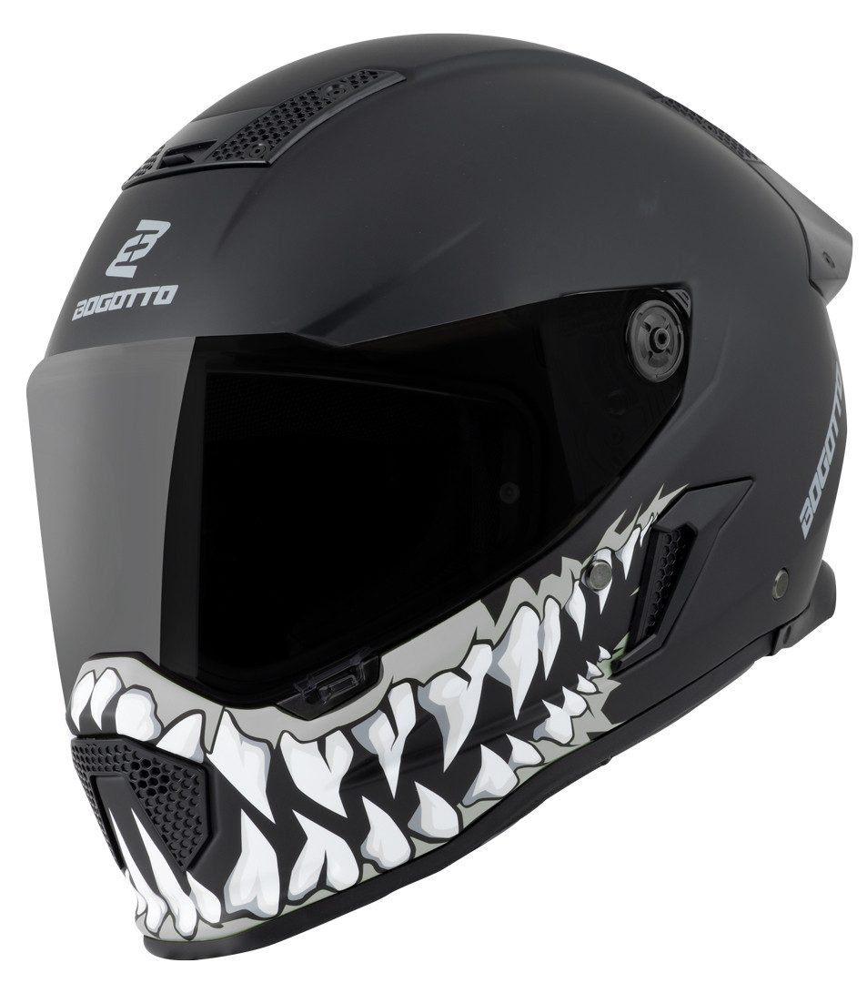 Bogotto Motorradhelm Rapto Jaws Helm, Vorbereitet Für Kommunikationssystem,vorbereitet Pinlockscheibe,h