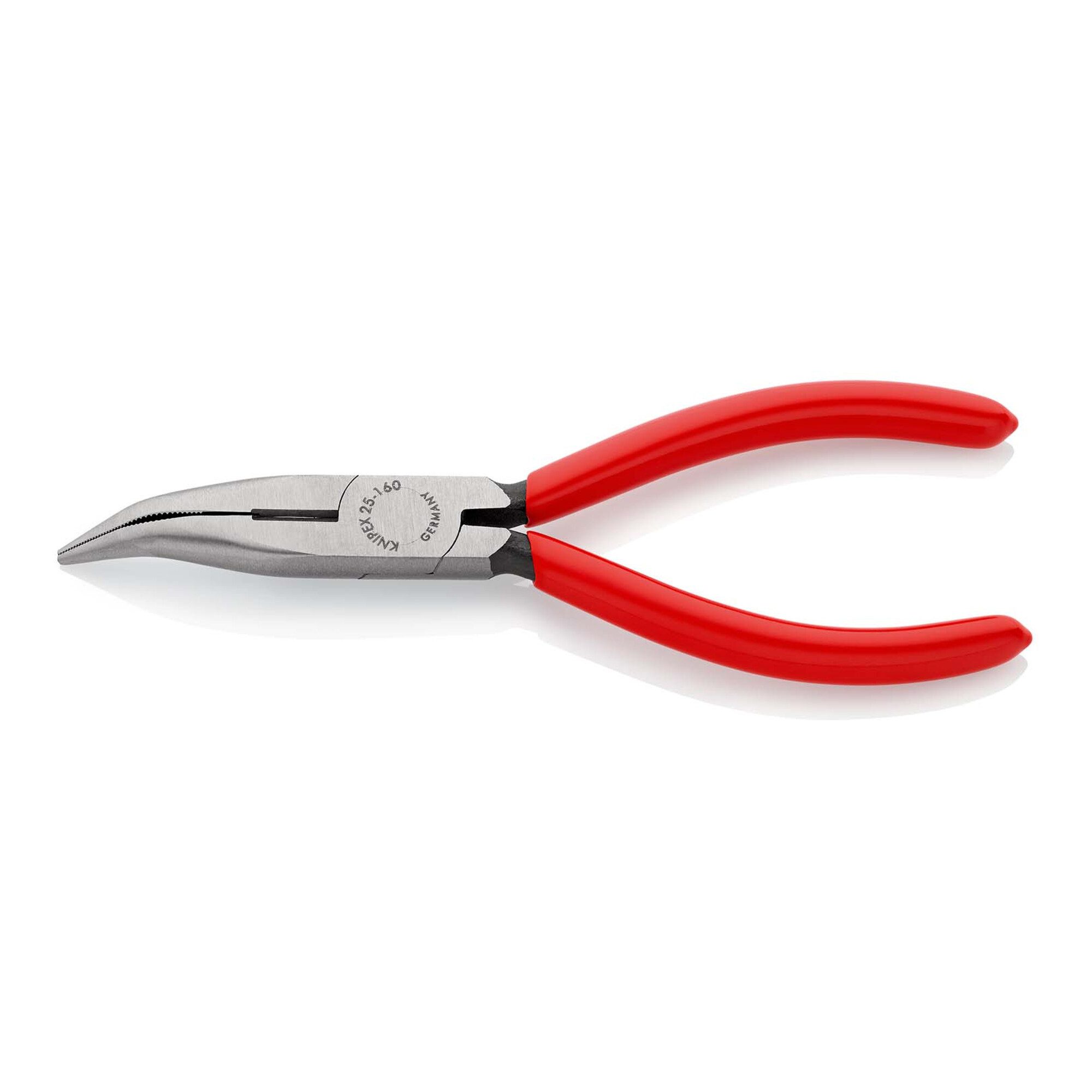 Knipex Blechschere KNIPEX 25 21 160 Flachrundzange mit Schneide (Radiozange) mit Kunststo