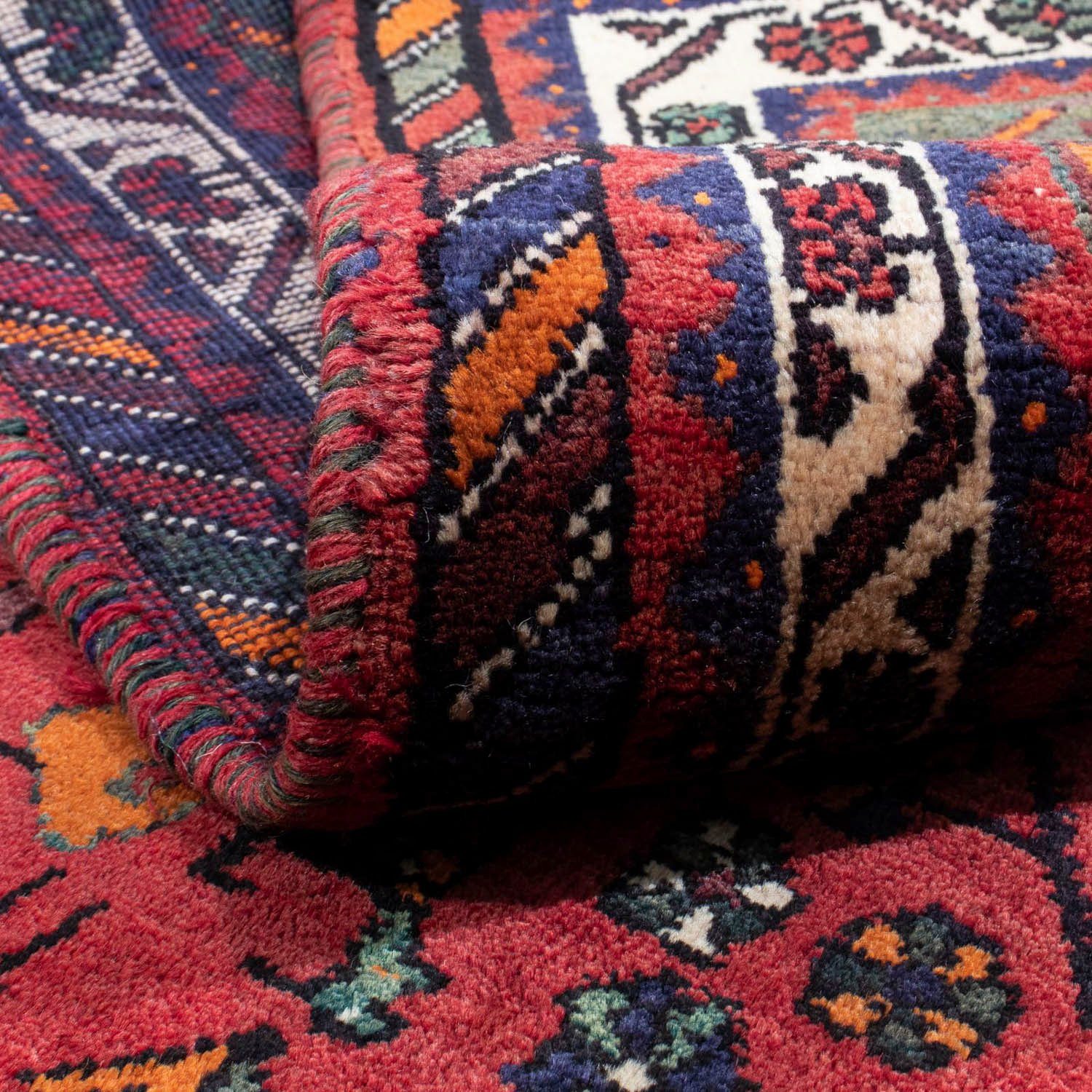 Wollteppich Zertifikat 10 x morgenland, Medaillon rechteckig, Rosso 208 cm, Höhe: Shiraz mit Unikat mm, 290