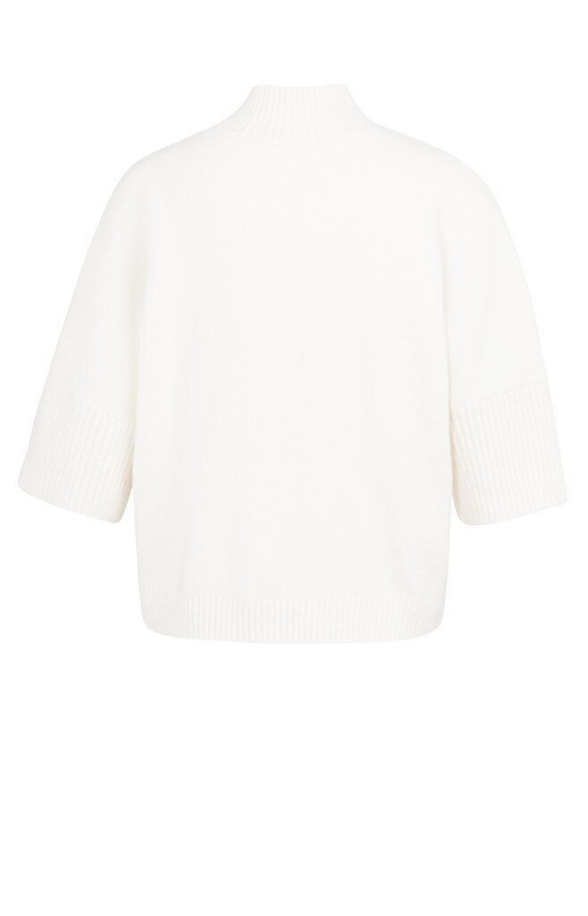YAYA Stehkragenpullover Pullover mit gerippten Ärmeln günstig online kaufen