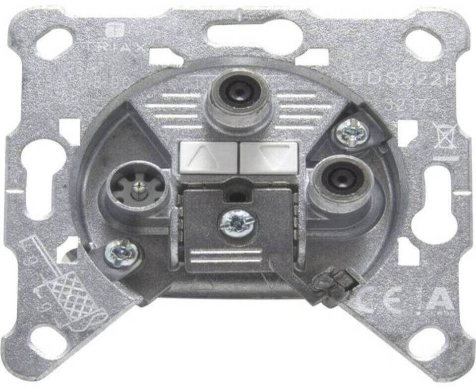 Triax TRIAX Twin-Sat-Dose EDS 322 F 3fach, 2xF-Buchse f. SAT 306141 Antennen Dachantenne