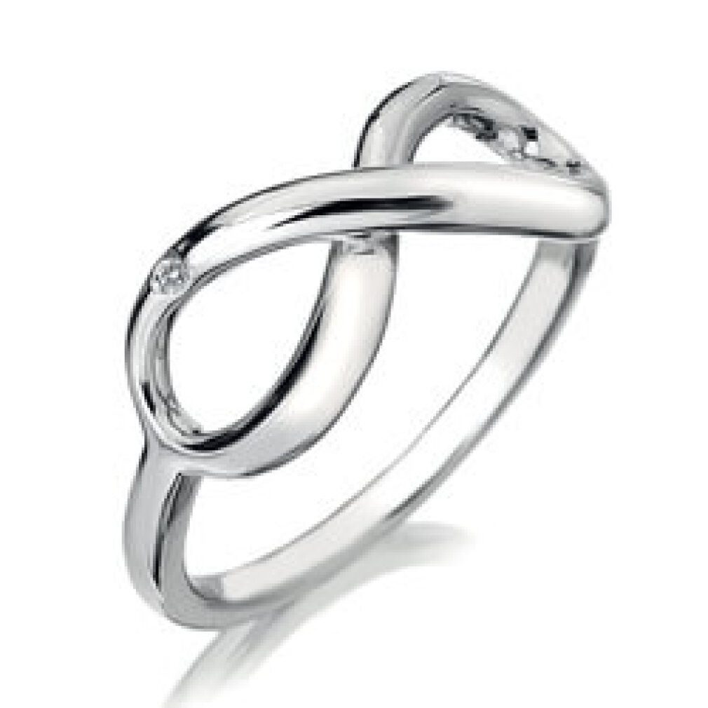 Diamond Fingerring Silver Ring Infinity DR144 - Circuit: 58 mm