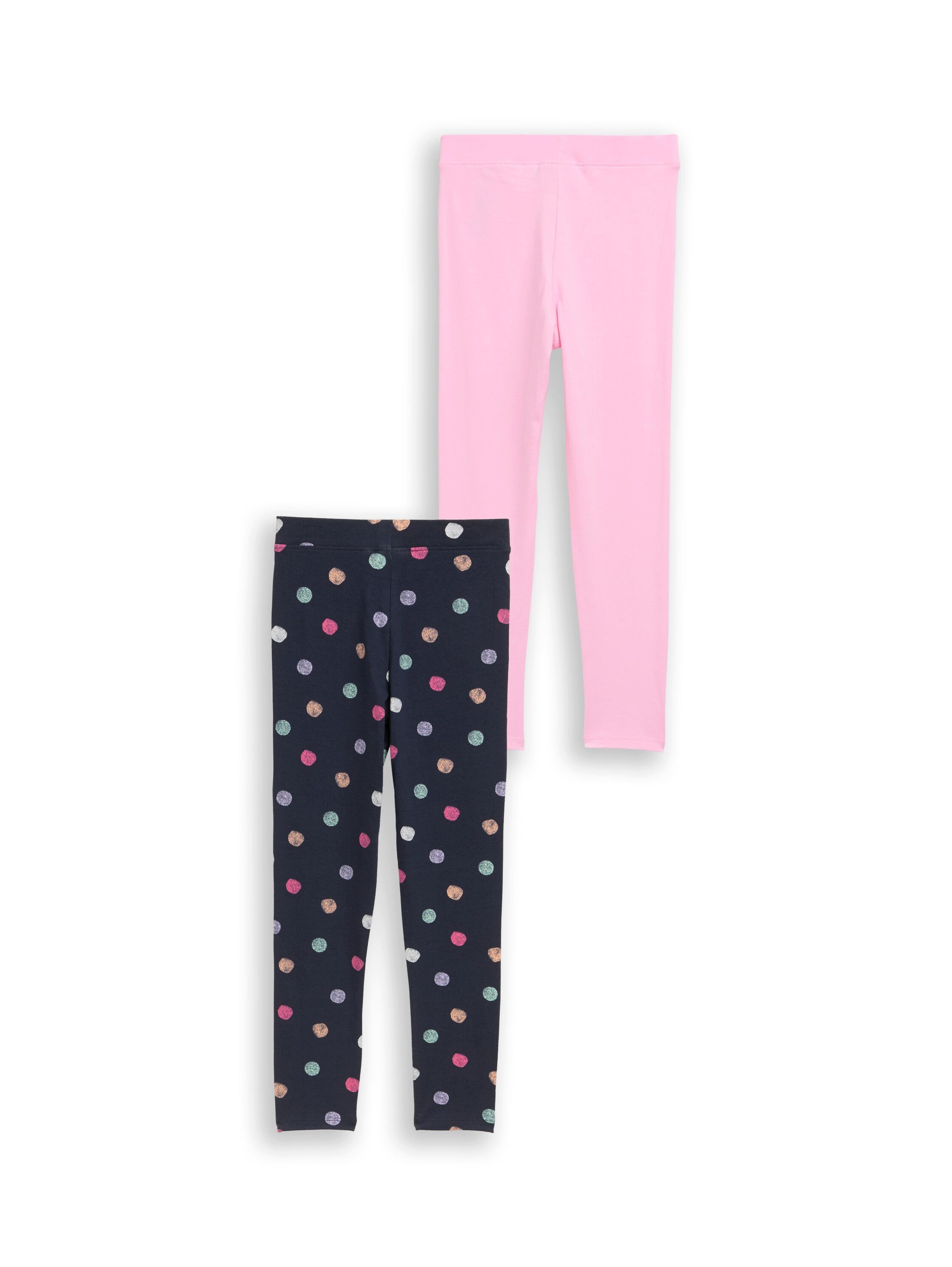 TOM TAILOR Leggings 2er Pack unifarben und gepunktet, für Girls