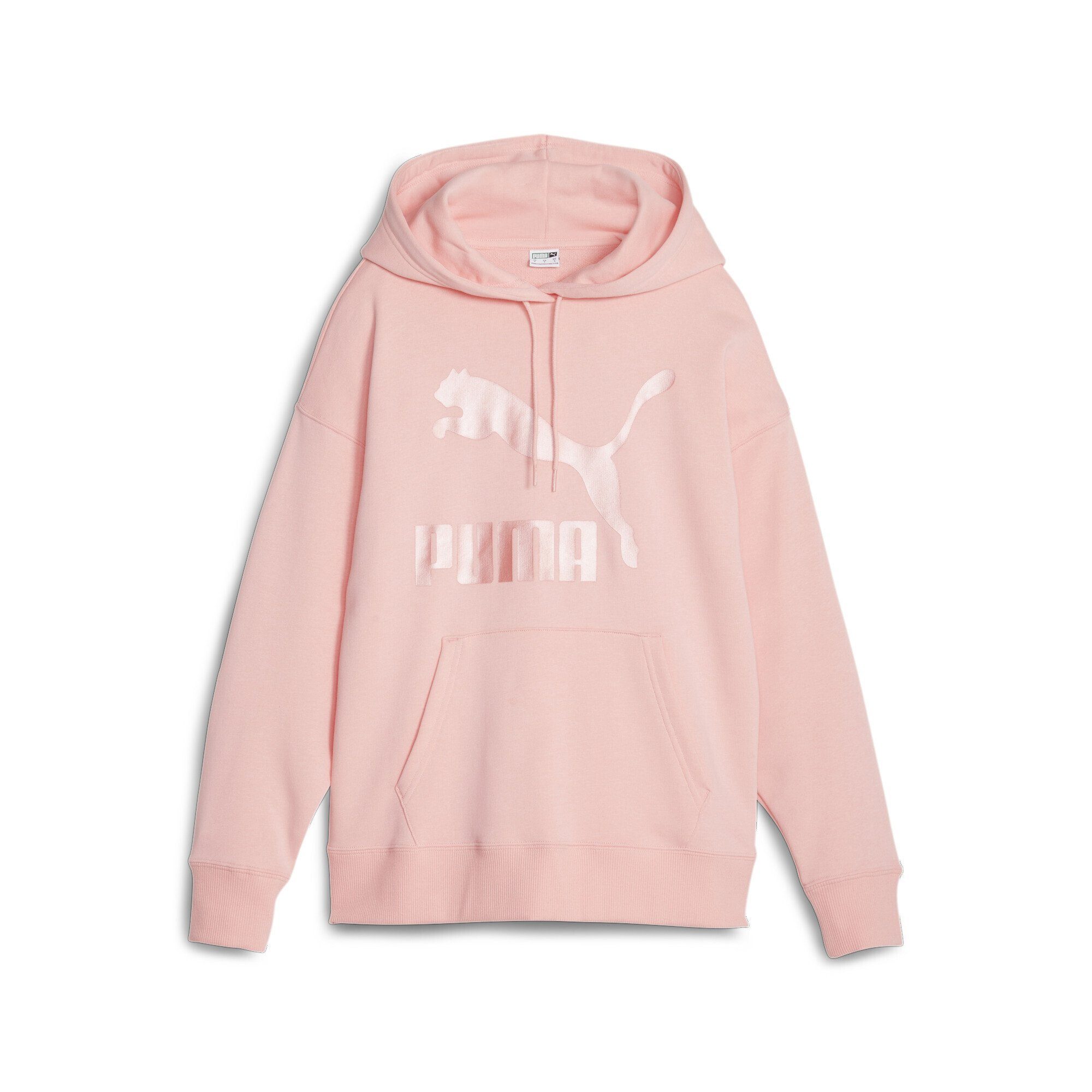 PUMA Sweatshirt Classics Logo Hoodie Damen Peach Smoothie Pearl Pink