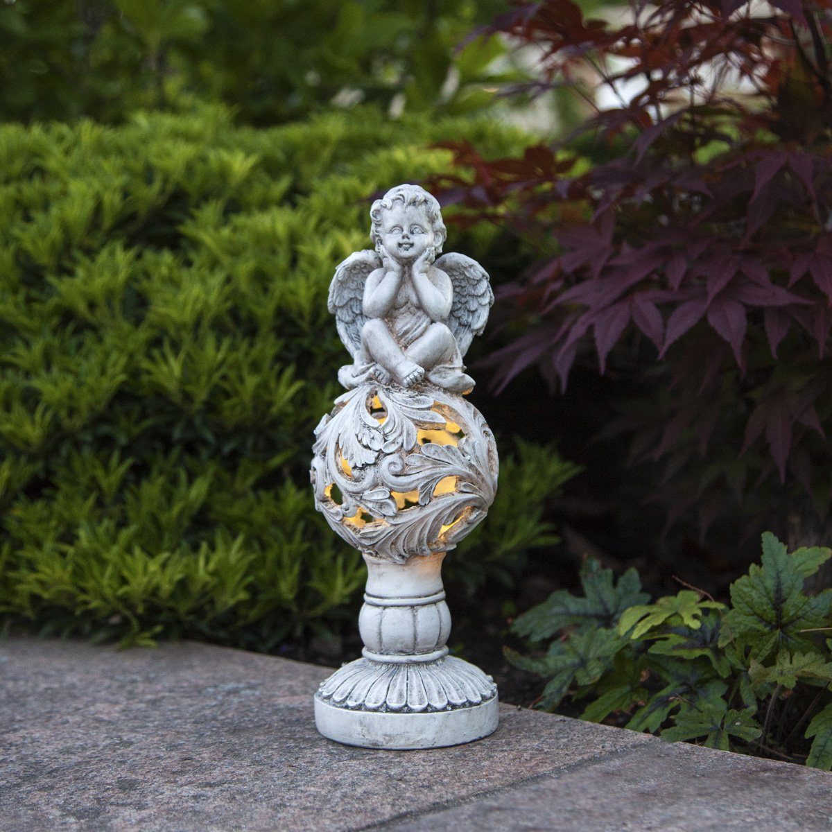 STAR TRADING LED Dekoobjekt LED Solar Engel Gartenfigur Grabdeko 27cm 6 Stu günstig online kaufen