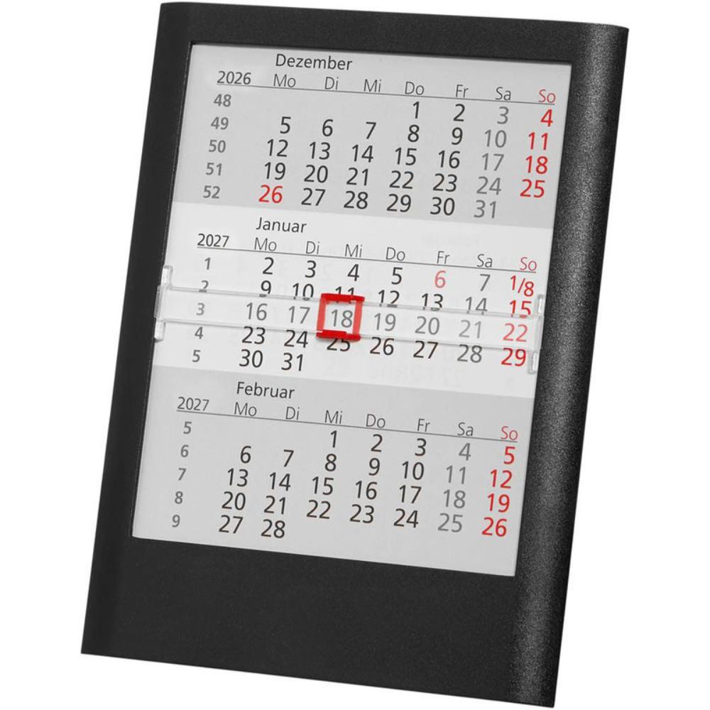 Saphir-Tec Tischkalender Tisch- / Wandkalender 2026/2027 schwarz