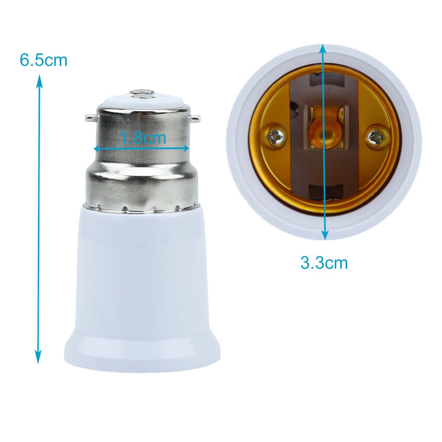 Intirilife Lampenfassung, (4-St), 4x G9 auf E14 Lampensockel Adapter in WEISS