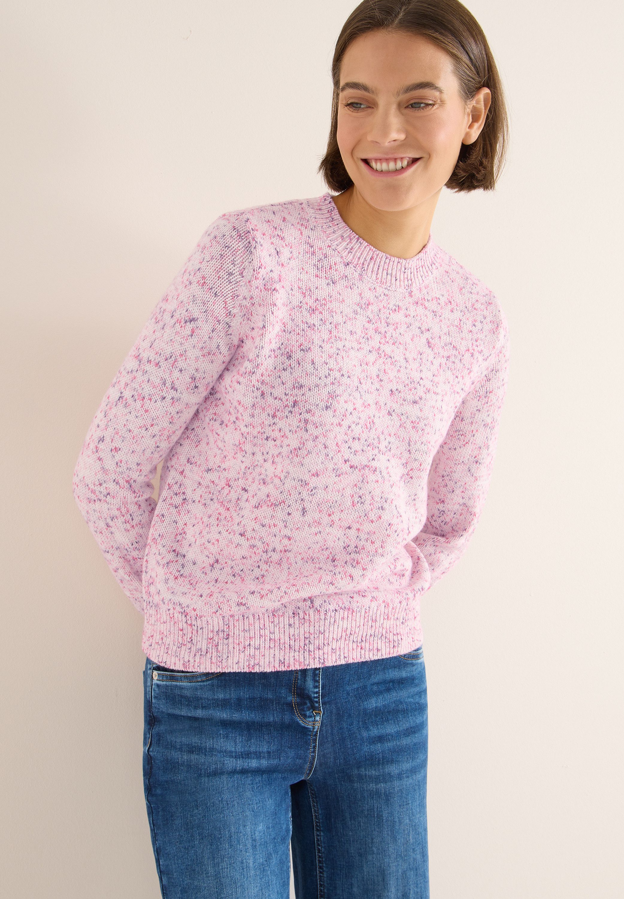 CECIL Strickpullover Space Dye Muster, meliert günstig online kaufen