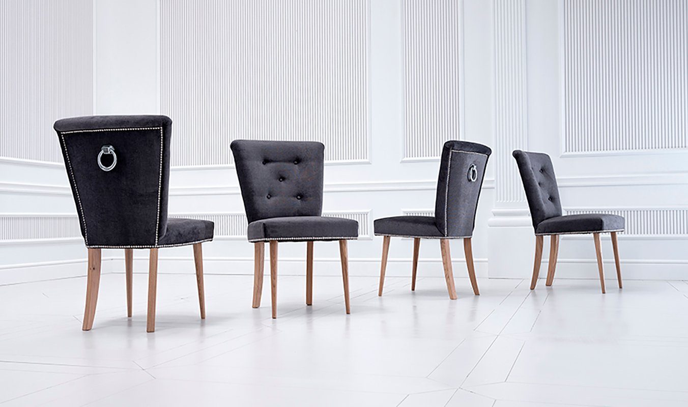 Holz Esszimmer Stühle Tische 8 Esstisch Design Tisch Sessel Essgruppe, 9tlg Echt Jafra Lehn Stuhl