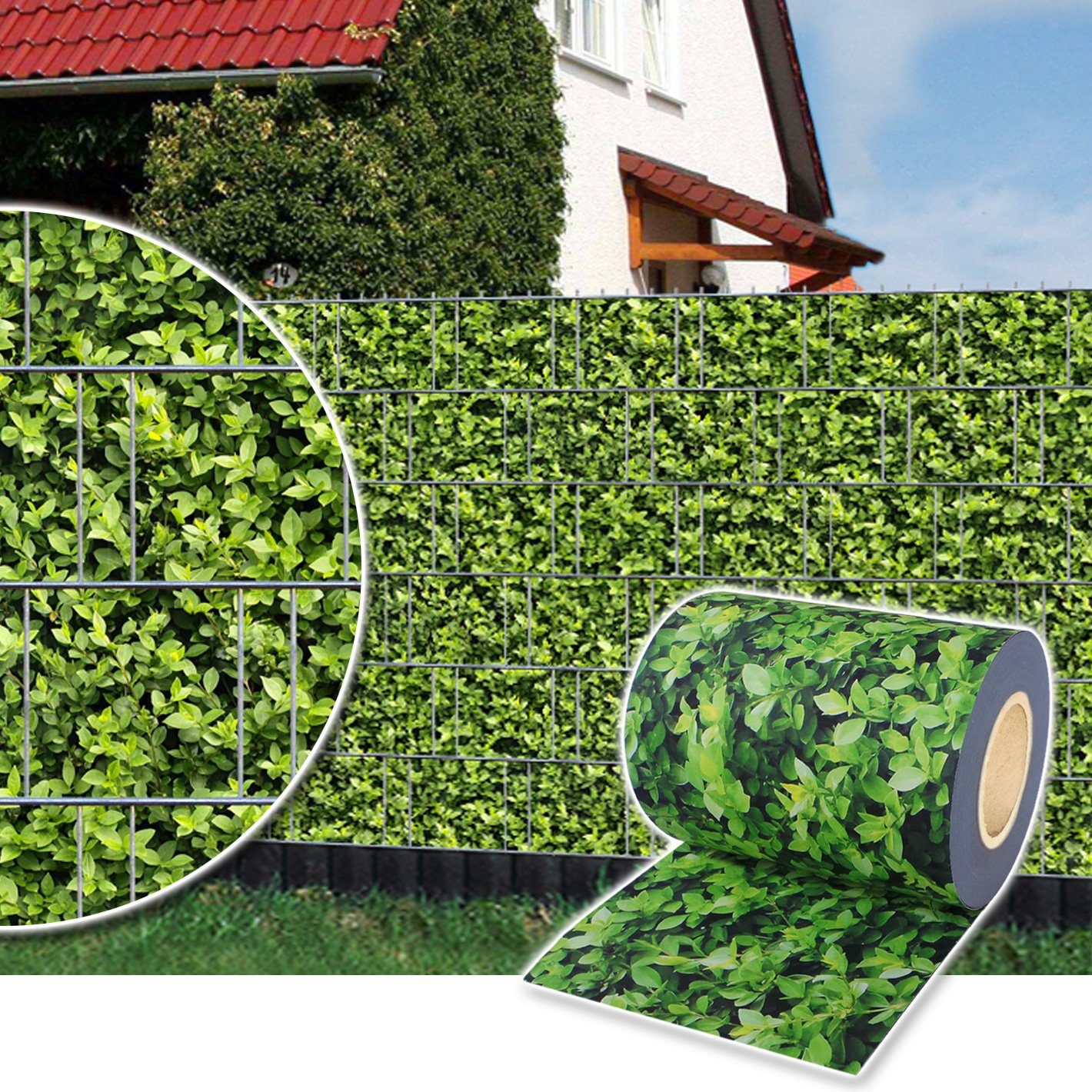 Plantiflex Sichtschutzstreifen Sichtschutz Rolle 35m blickdicht günstig online kaufen