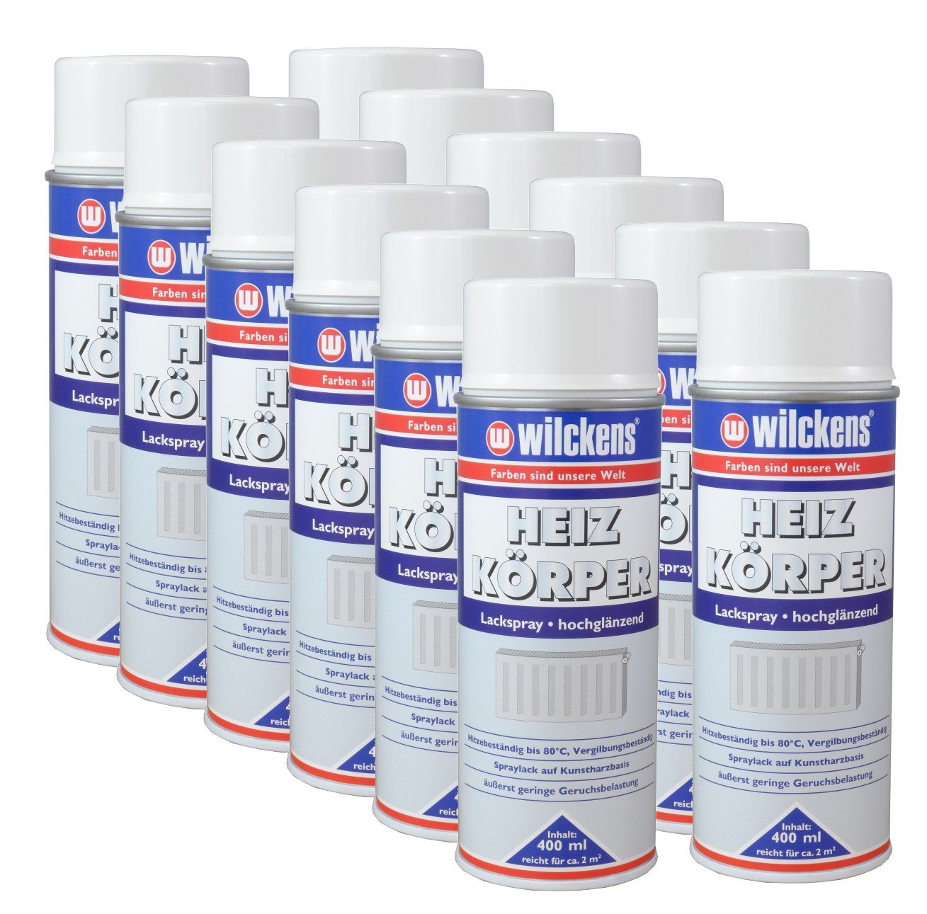 Wilckens Farben Sprühfarbe, 12x Heizkörperlackspray reinweiß günstig online kaufen