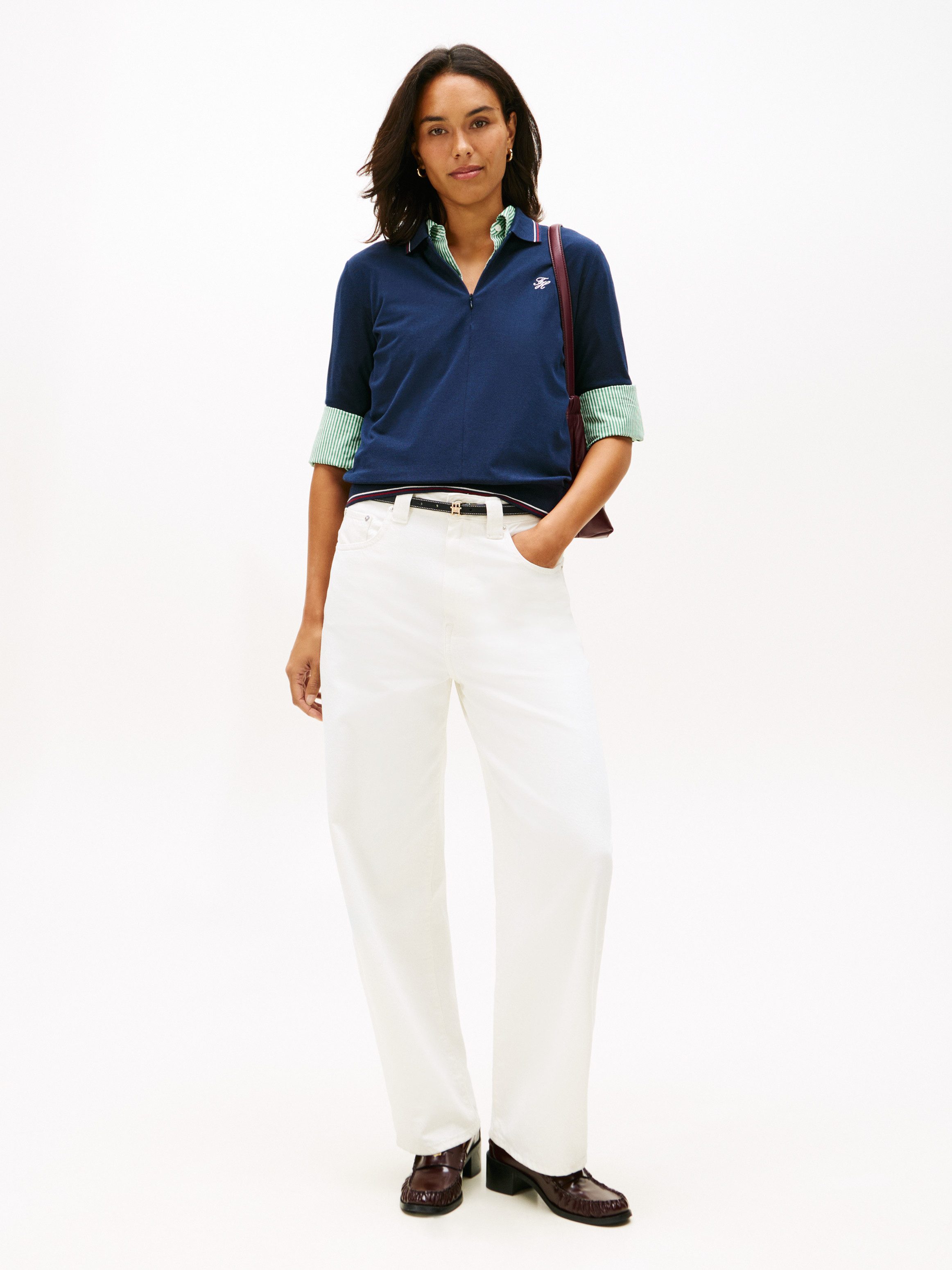 Tommy Hilfiger Poloshirt TH SCRIPT LYOCELL ZIP SS POLO