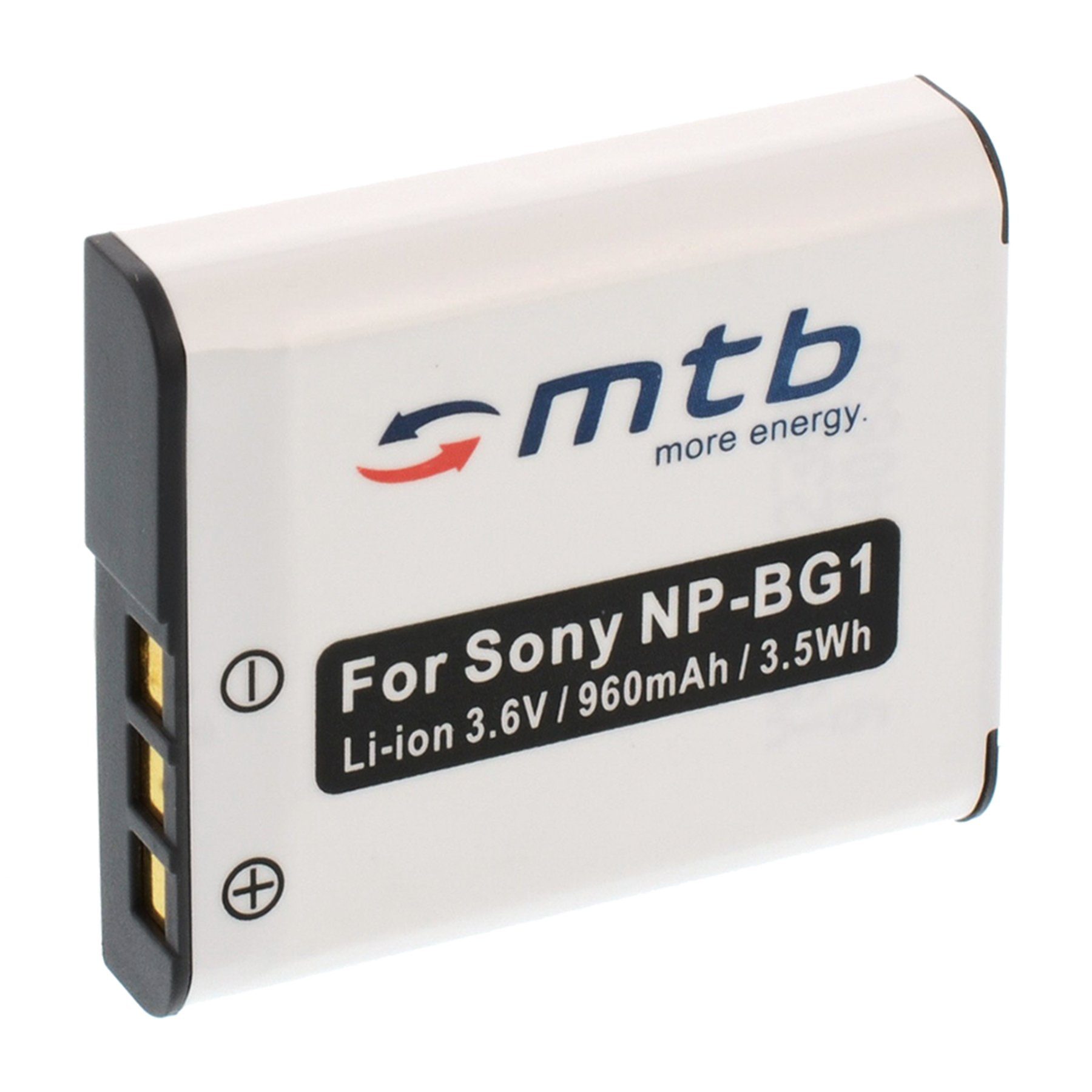 mtb more energy NP-BG1 Akku für Sony Digitalkameras Kamera-Akku kompatibel mit Akku-Typ Sony NP-BG1 960 mAh (3,6 V)