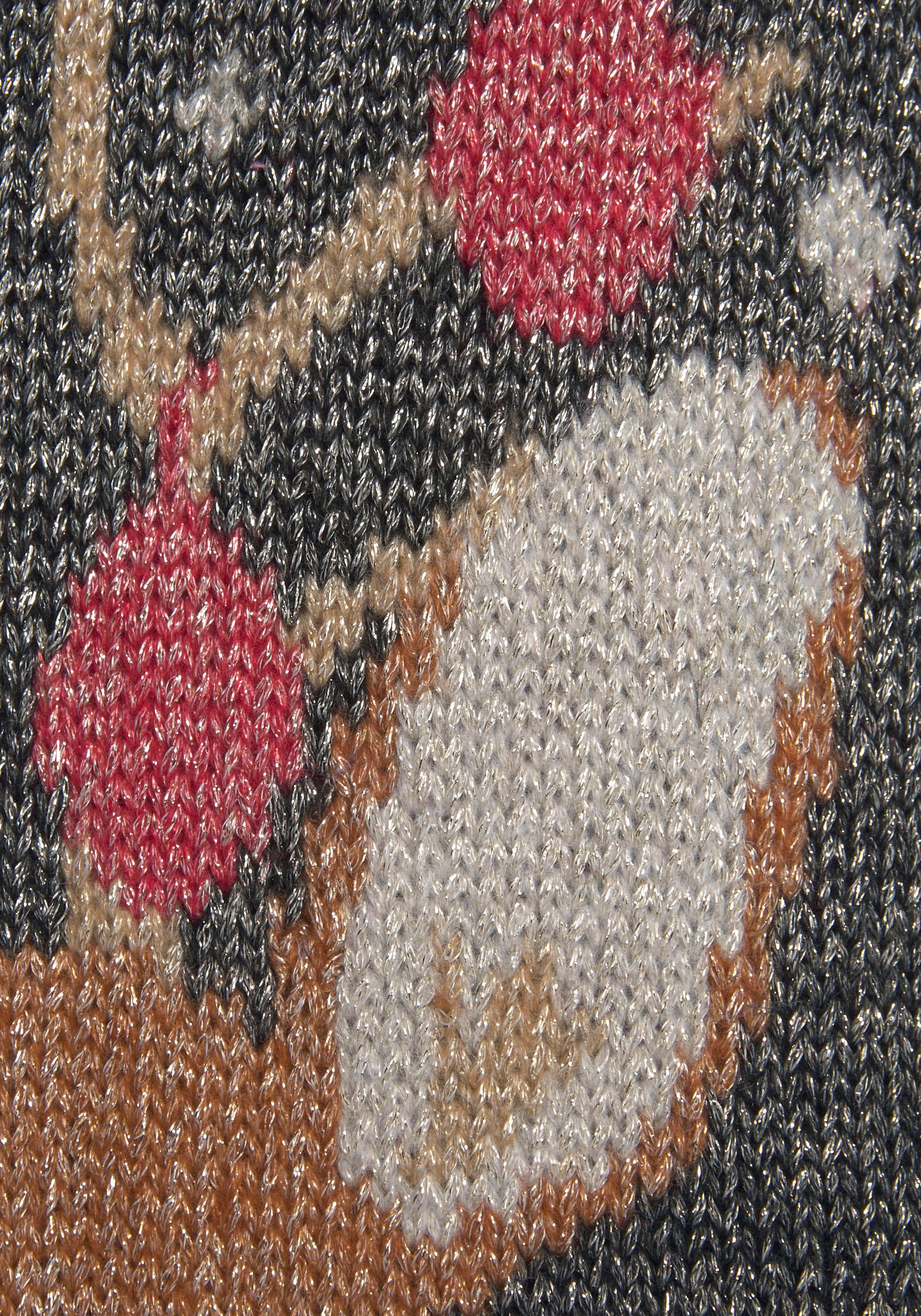 LASCANA Sweater Weihnachtspullover mit eingestricktem Motiv, Loungewear