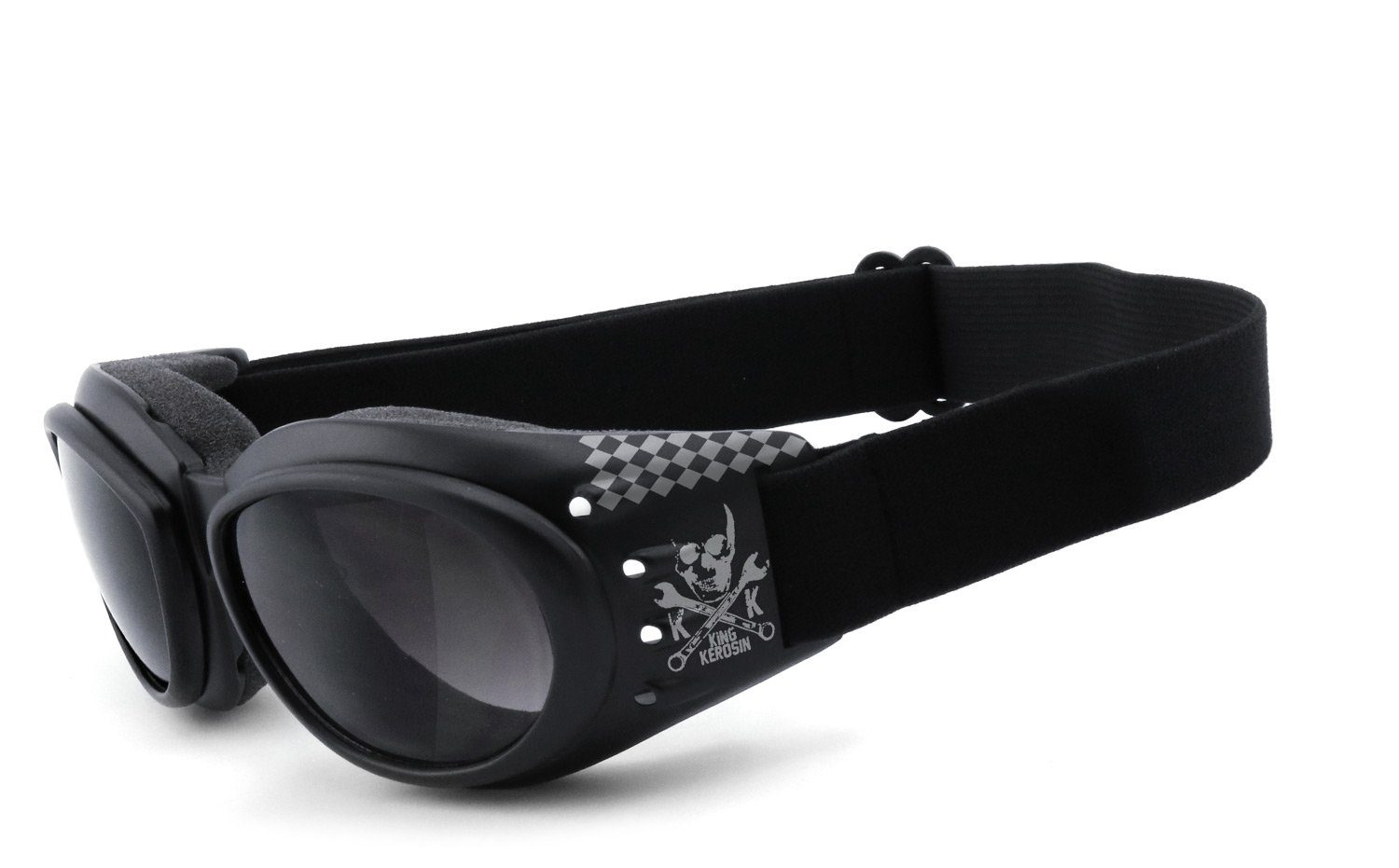 KingKerosin Motorradbrille KK175, inkl. 3 Paar Wechselgläser, viele Extras