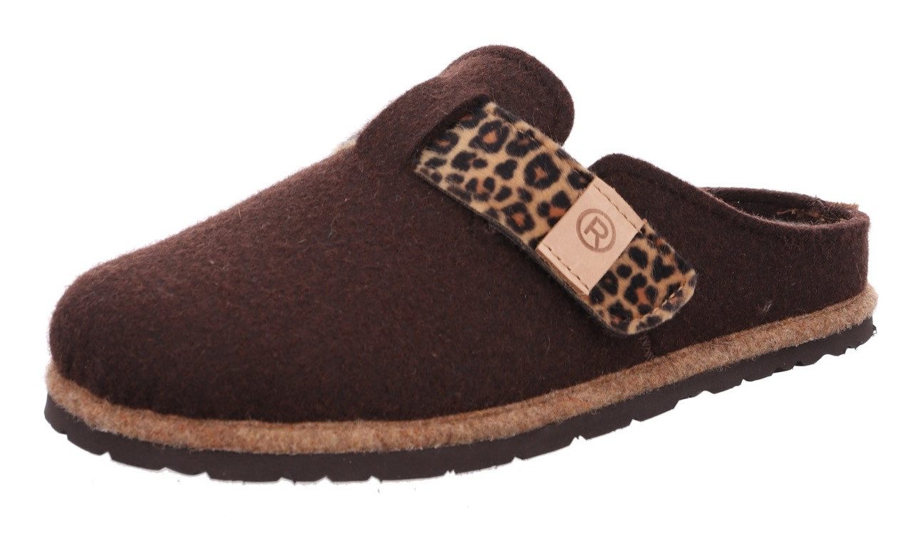 Rohde MERAN Pantoffel Hausschuh, Clog, Шльопанці mit Klettriemchen